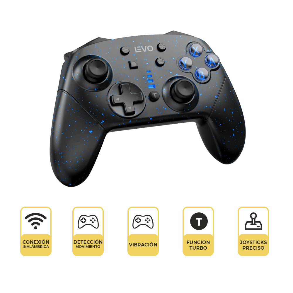 Control Gamer Inalámbrico PC Levo