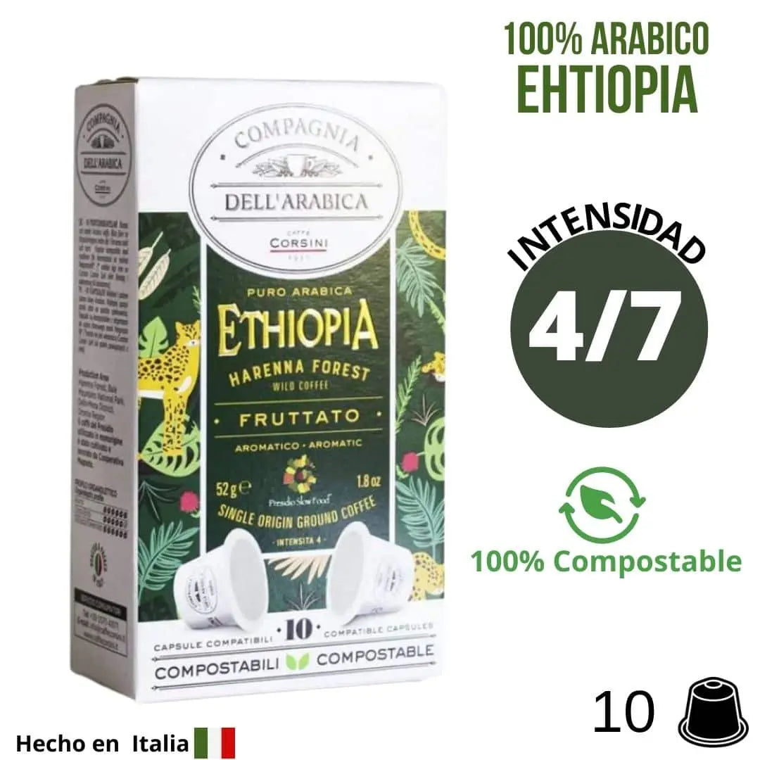 2X - Corsini Ethiopia cápsulas compostables Nespresso