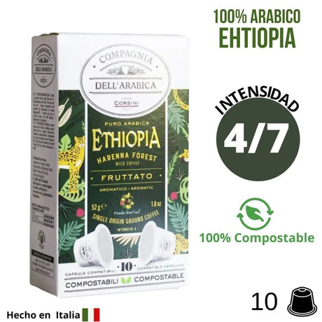 2X - Corsini Ethiopia cápsulas compostables Nespresso