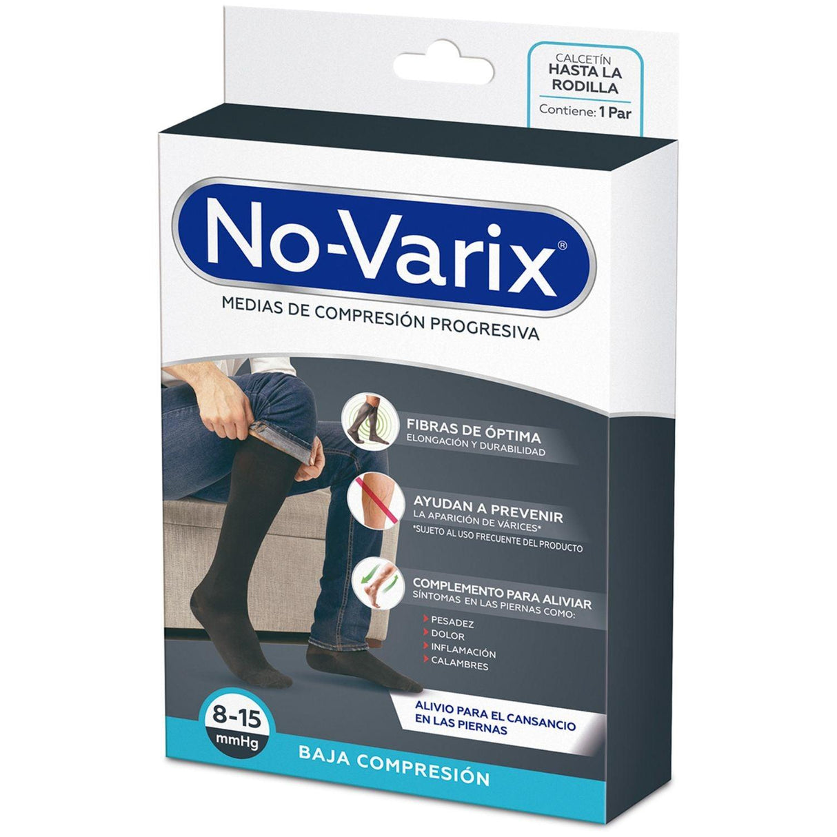 Calcetín No-Varix Hombre Azul Marino Talla S