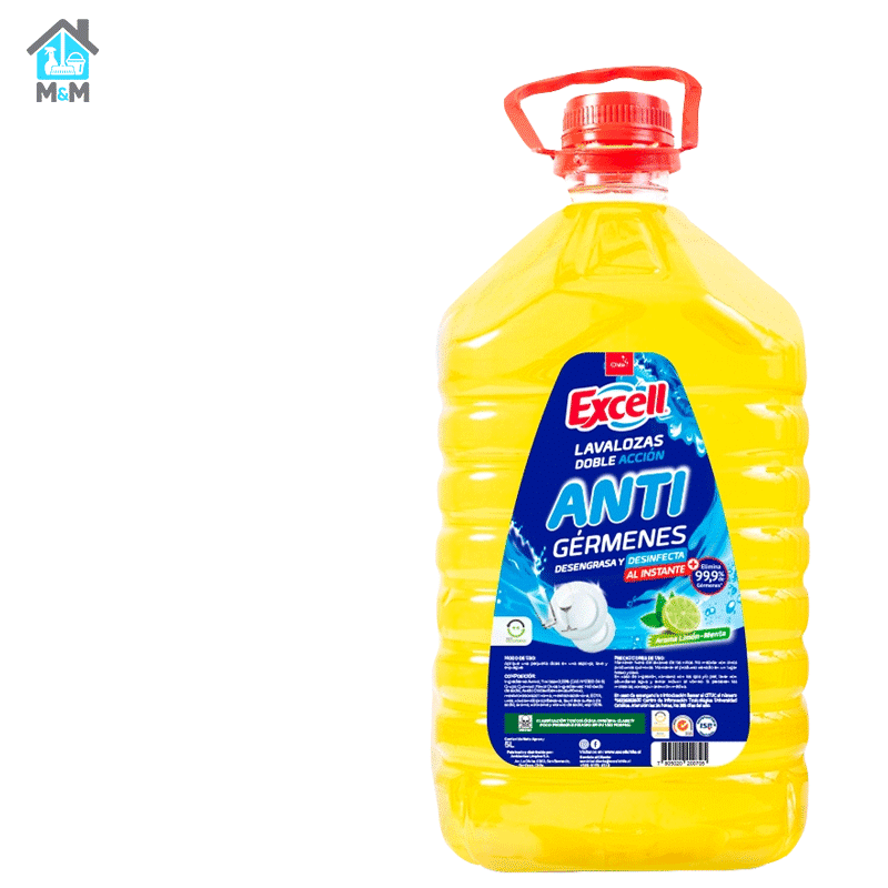 Lavaloza Con Desinfectante - Antigermenes - Excell - 5 Litros