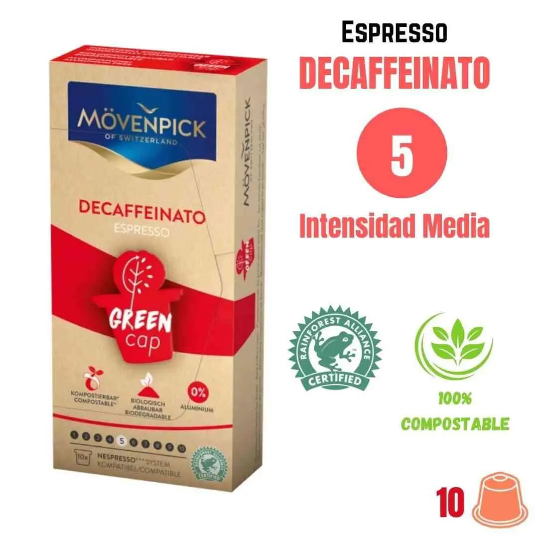 Movenpick Descafeinado cápsulas compostables Nespresso®