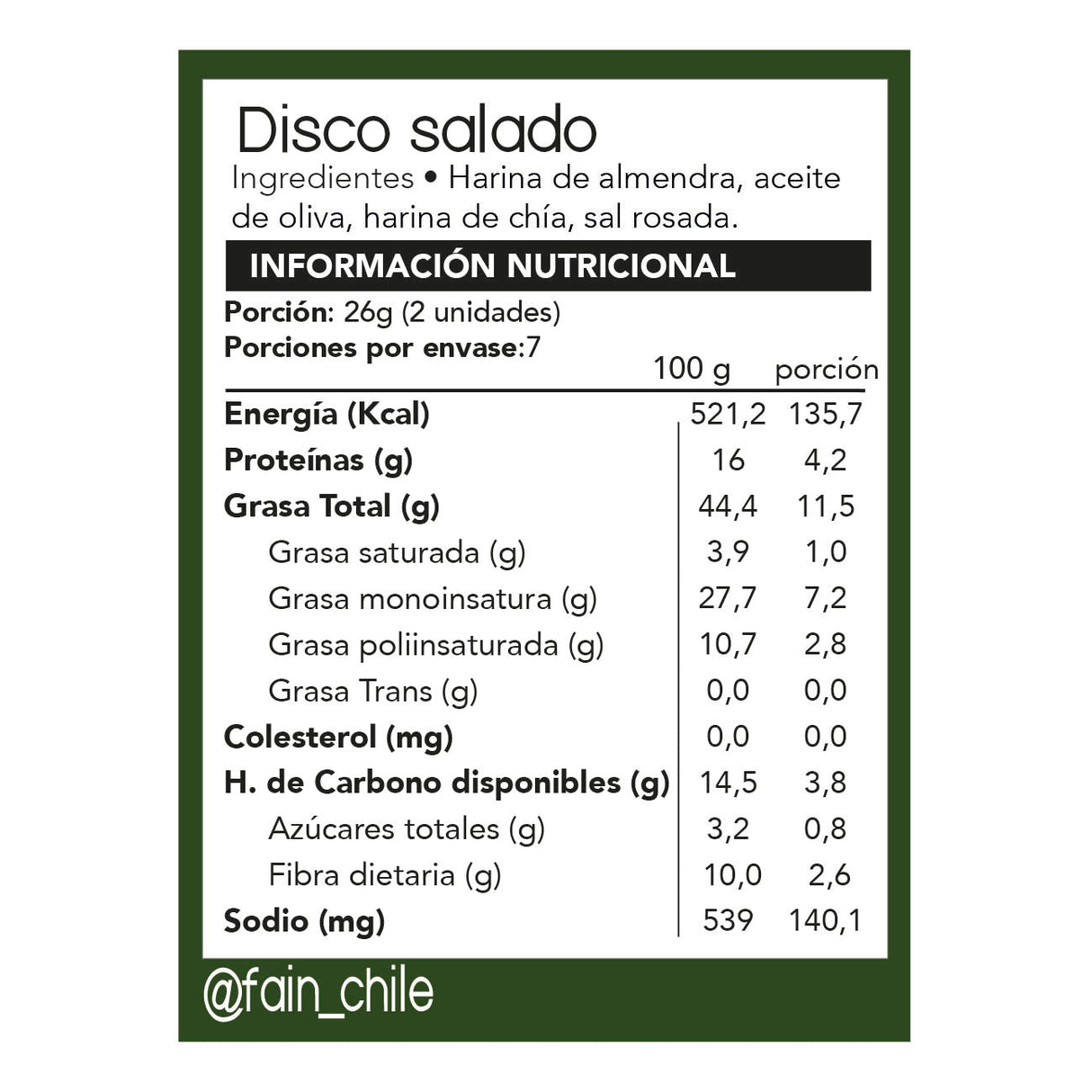 Discos Salados 150 grs.