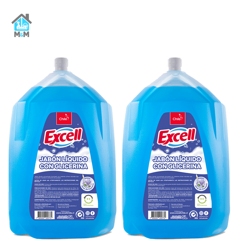 Pack Jabón Liquido Excell - Aires De Azucena - 5 Lts. - 2 Uds.