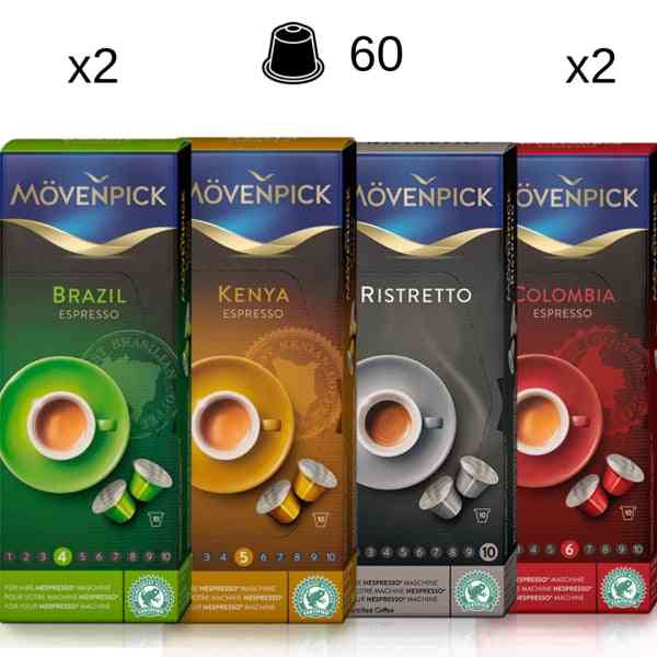 Pack Movenpick Mix Intensidades 60 Cápsulas Nespresso®