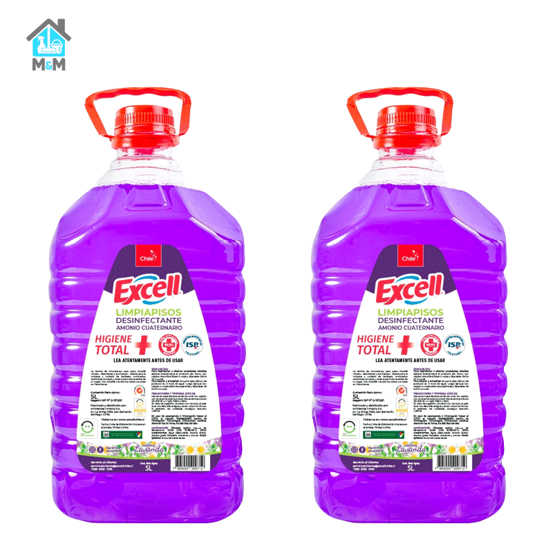 Pack Limpiapiso Lavanda Desinfectante - Excell - 5 Litros.