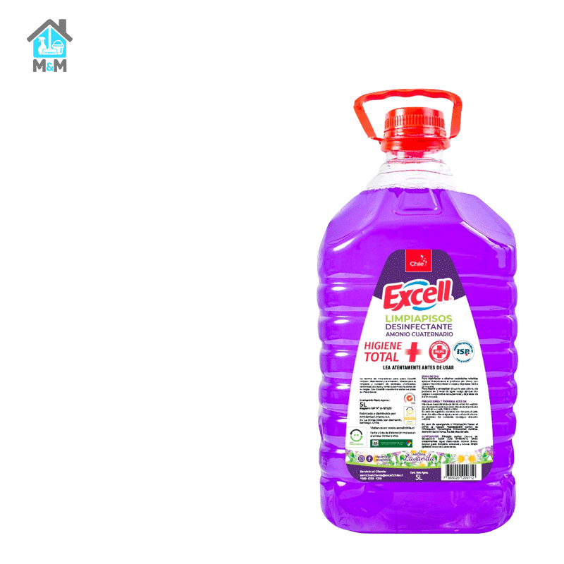 Limpiapiso Lavanda Desinfectante - Excell - 5 Litros.