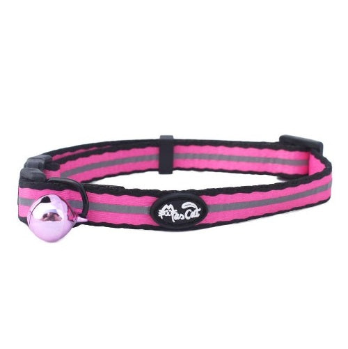 Collar Reflectante Fucsia Para Gato Mascan