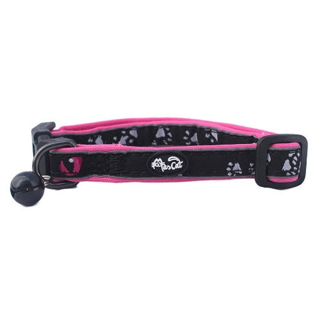 Collar Acolchado Reflectante Fucsia Para Gato Mascan