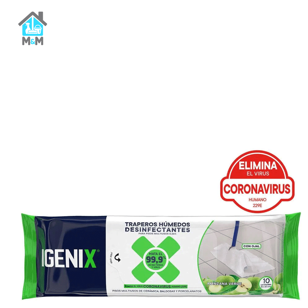 Trapero Húmedo Desinfectante - Igenix - Manzana
