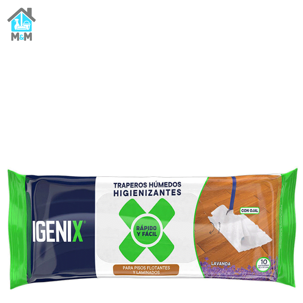 Trapero Húmedo Desinfectante - Igenix - Lavanda - Piso Flotante