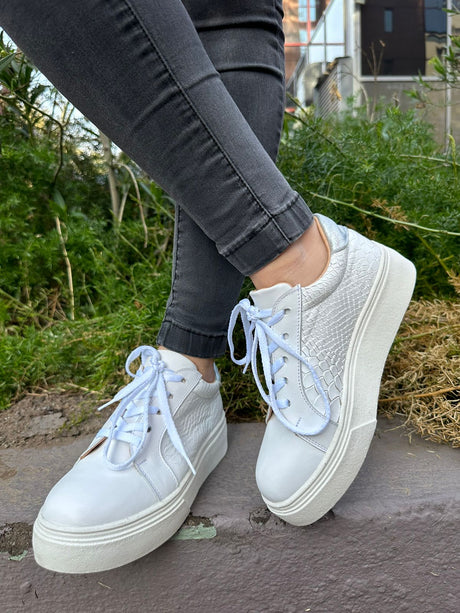 Zapatilla Amatista Blanco Glitter